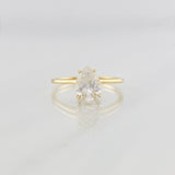 Anillo Gota Moisanita 75 pts 1.7g / T6 3/4 Oro Amarillo 18K