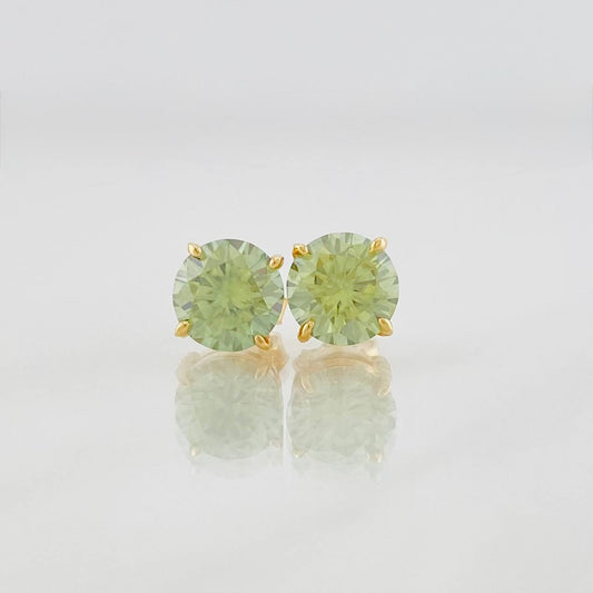 Topos Cuatro Garras Moisanita 1 pts 1.85g / 6.43mm Oro Amarillo 18K