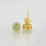 Topos Cuatro Garras Moisanita 1 pts 1.85g / 6.43mm Oro Amarillo 18K