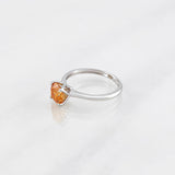 Anillo Cuatro Garras Moisanita 1 pts 1.9g / T6 1/4 Oro Blanco 18K