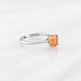 Anillo Cuatro Garras Moisanita 1 pts 1.9g / T6 1/4 Oro Blanco 18K