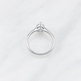 Anillo Gota Moisanita 1 qts 1.8g / T7 1/2 Oro Blanco 18K