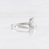 Anillo Gota Moisanita 1 qts 1.8g / T7 1/2 Oro Blanco 18K