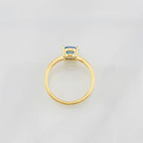 Anillo Solitario Moisanita 1 qts 2.55g / T5 3/4 Oro Amarillo 18K