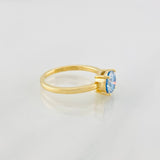 Anillo Solitario Moisanita 1 qts 2.55g / T5 3/4 Oro Amarillo 18K
