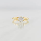 Anillo Solitario Moisanitas 1.35qts 2.1g / T7 1/4 Oro Amarillo 18K