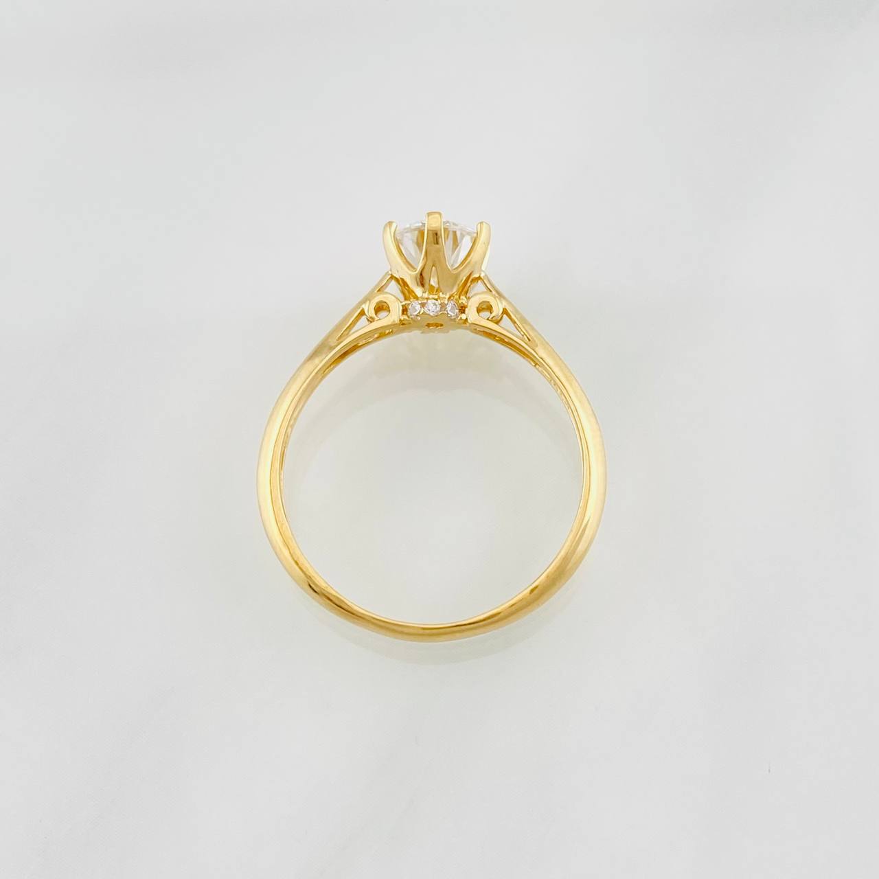 Anillo Solitario Moisanitas 1.35qts 2.1g / T7 1/4 Oro Amarillo 18K