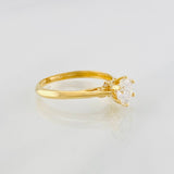 Anillo Solitario Moisanitas 1.35qts 2.1g / T7 1/4 Oro Amarillo 18K