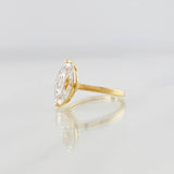 Anillo Solitario Marquesa Moisanita 1 qts 2.3g / T6 3/4 Oro Amarillo 18K