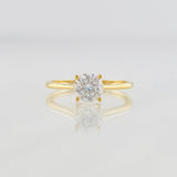 Anillo Solitario Moisanita 50pts 1.55g / T8 Oro Amarillo 18K