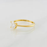 Anillo Solitario Moisanita 50pts 1.55g / T8 Oro Amarillo 18K