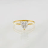 Anillo Solitario Corazón Moisanita 50pts 1.7g / T7 1/4 Oro Amarillo 18K