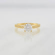 Anillo Soliatario Churumbela Moisanitas 2.75 qts 2.45g / T6 3/4 Oro Amarillo 18K
