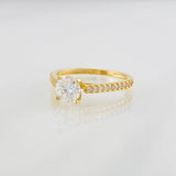 Anillo Soliatario Churumbela Moisanitas 2.75 qts 2.45g / T6 3/4 Oro Amarillo 18K
