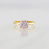 Anillo Solitario Moisanita 75 pts 1.9g / T6 Oro Amarillo 18K