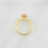 Anillo Solitario Moisanita 75 pts 1.9g / T6 Oro Amarillo 18K