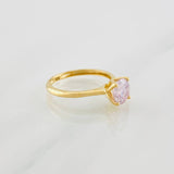 Anillo Solitario Moisanita 75 pts 1.9g / T6 Oro Amarillo 18K