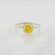 Anillo Solitario Circulo Moisanita 1 qts 1.9g / T7 Oro Amarillo 18K
