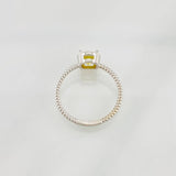Anillo Solitario Circulo Moisanita 1 qts 1.9g / T7 Oro Amarillo 18K