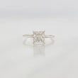 Anillo Solitario Cuadrado Moisanita 75 pts 1.45g / T6 1/4 Oro Blanco 18K
