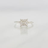 Anillo Solitario Cuadrado Moisanita 75 pts 1.45g / T6 1/4 Oro Blanco 18K