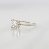 Anillo Solitario Cuadrado Moisanita 75 pts 1.45g / T6 1/4 Oro Blanco 18K