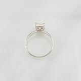 Anillo Solitario Cuadrado Moisanita 75 pts 1.45g / T6 1/4 Oro Blanco 18K