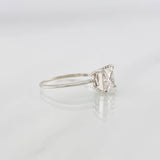 Anillo Solitario Cuadrado Moisanita 75 pts 1.45g / T6 1/4 Oro Blanco 18K
