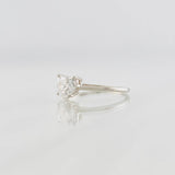 Anillo Solitario Corazón Moisanita 50 pts 1.4g / T6 3/4 Oro Blanco 18K