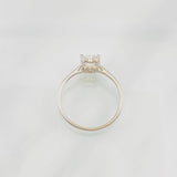Anillo Solitario Corazón Moisanita 50 pts 1.4g / T6 3/4 Oro Blanco 18K