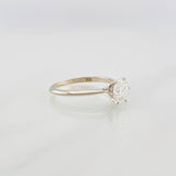 Anillo Solitario Moisanita 75 pts 1.8g / T6 3/4 Oro Blanco 18K