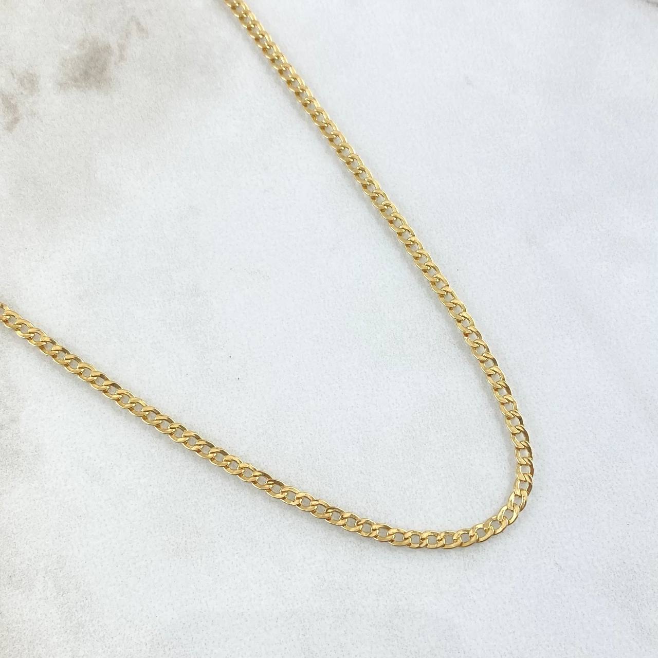 Cadena Cubana 3.45gr / 50cm / 2.4mm Oro Amarillo +0 18K *