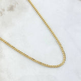 Cadena Cubana 3.45gr / 50cm / 2.4mm Oro Amarillo +0 18K *