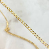Cadena Cubana 3.45gr / 50cm / 2.4mm Oro Amarillo +0 18K