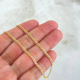 Cadena Cubana 3.45gr / 50cm / 2.4mm Oro Amarillo +0 18K *