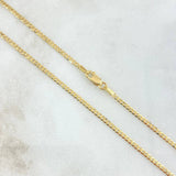 Cadena Cubana 3.2gr / 45cm / 2mm Oro Amarillo +0 18K