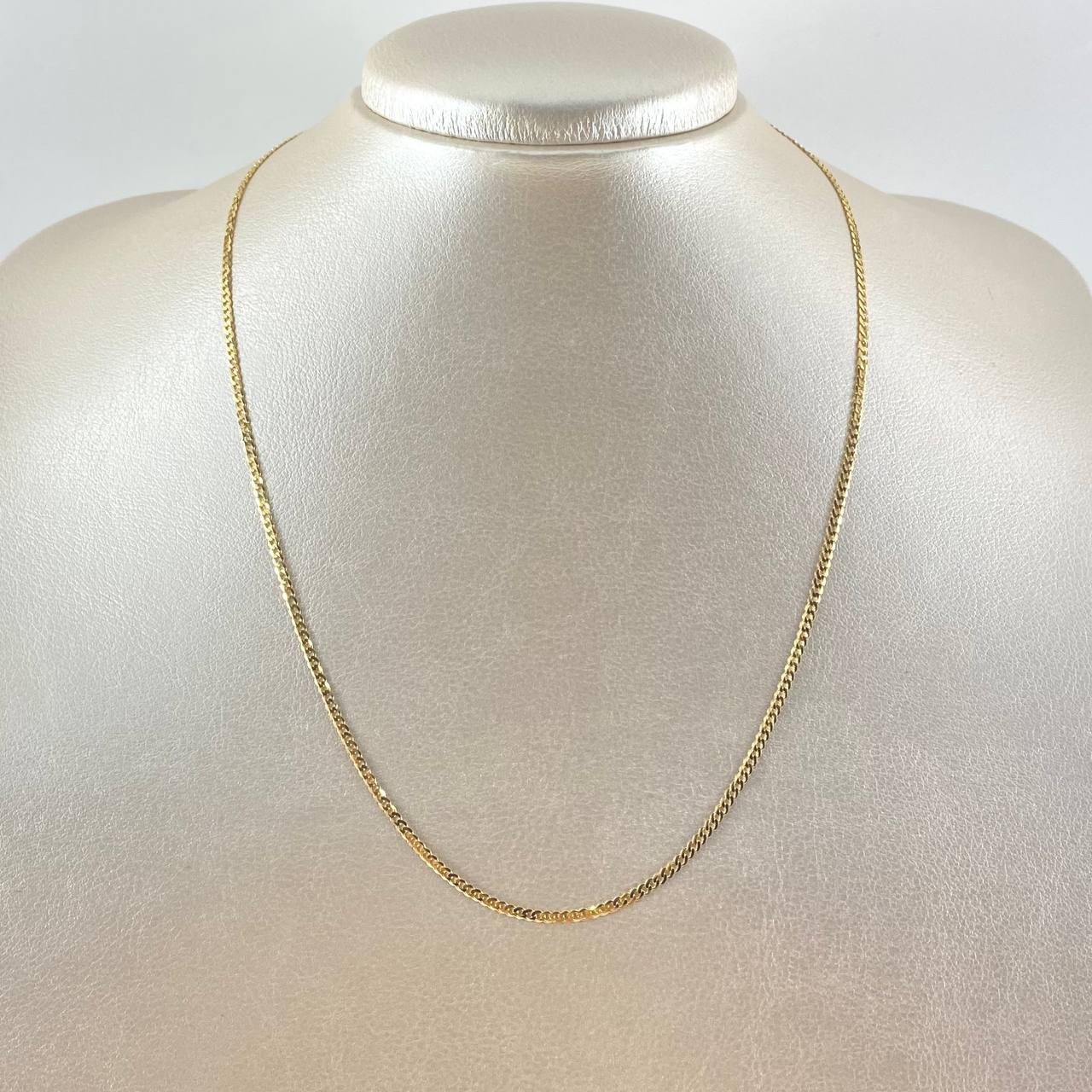 Cadena Cubana 3.2gr / 45cm / 2mm Oro Amarillo +1 18K