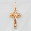 Dije Cruz Cristo San Benito 7.2g / 4.8cm Oro Rosa 18K