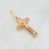 Dije Cruz Cristo San Benito 7.2g / 4.8cm Oro Rosa 18K