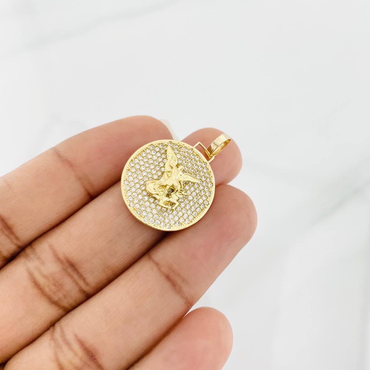 Dije San Miguel Arcángel 3.6g / 2.7cm Oro Amarillo 18K