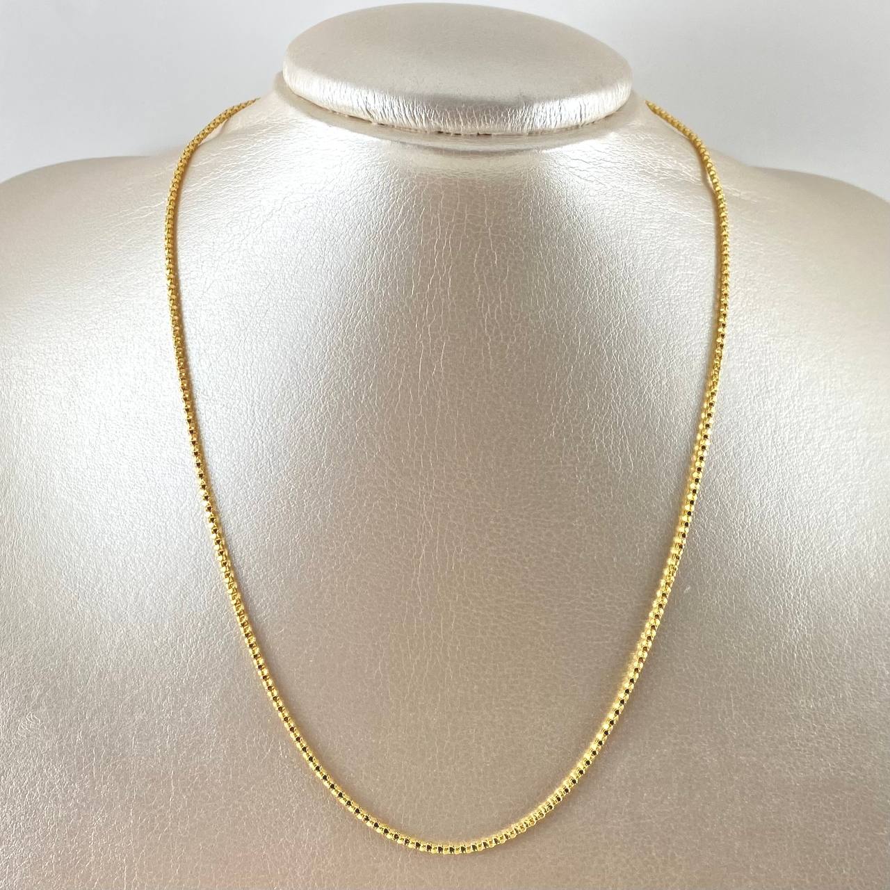 Cadena Veneciana Redonda 5.2gr / 50cm / 1.8mm Diamantada Oro Amarillo +3 18K ©