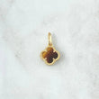 Dije Trebol VCyA 1.3gr / 1.7cm / Cuarzo Marron Punteado Oro Amarillo Nac.Esp. 18K *