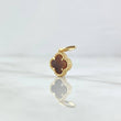 Dije Trebol VCyA  1.25gr / 1.6cm / Ojo De Tigre Punteado Oro Amarillo Nac.Esp. 18K
