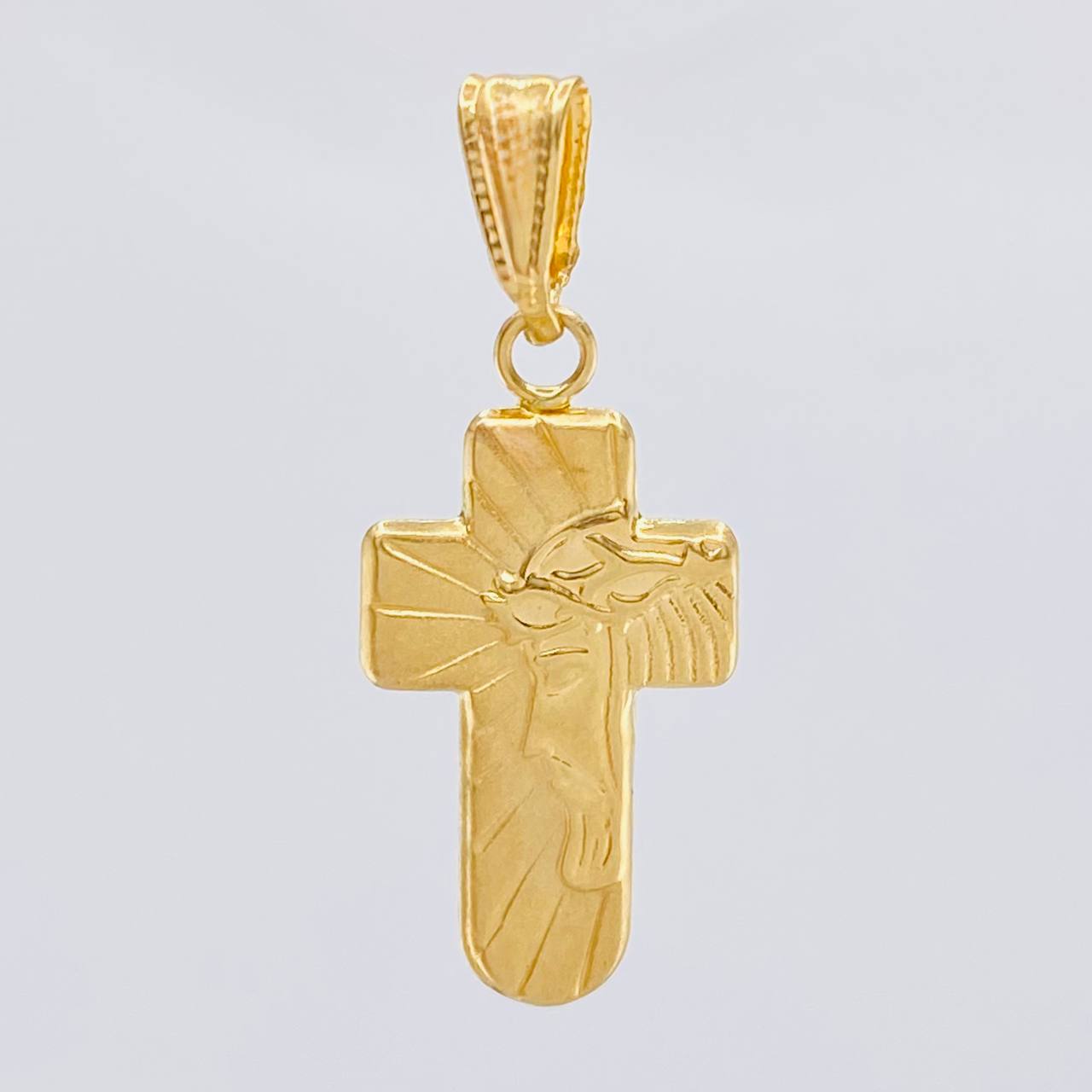 Dije Cruz Rostro Cristo 0.85 g / 2.6 cm Oro Amarillo 18K