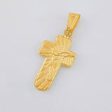 Dije Cruz Rostro Cristo 0.85 g / 2.6 cm Oro Amarillo 18K