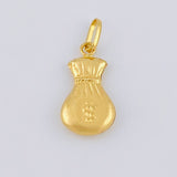 Dije Bolsa Dinero 0.6 g / 2 cm Oro Amarillo 18K