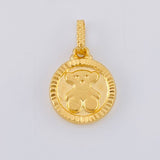 Dije Circulo Oso 0.95 g / 2 cm Oro Amarillo 18K