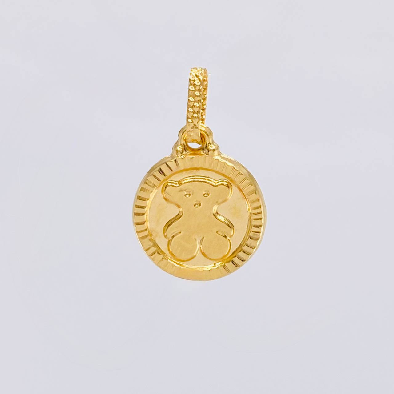 Dije Circulo Oso 0.95 g / 2 cm Oro Amarillo 18K