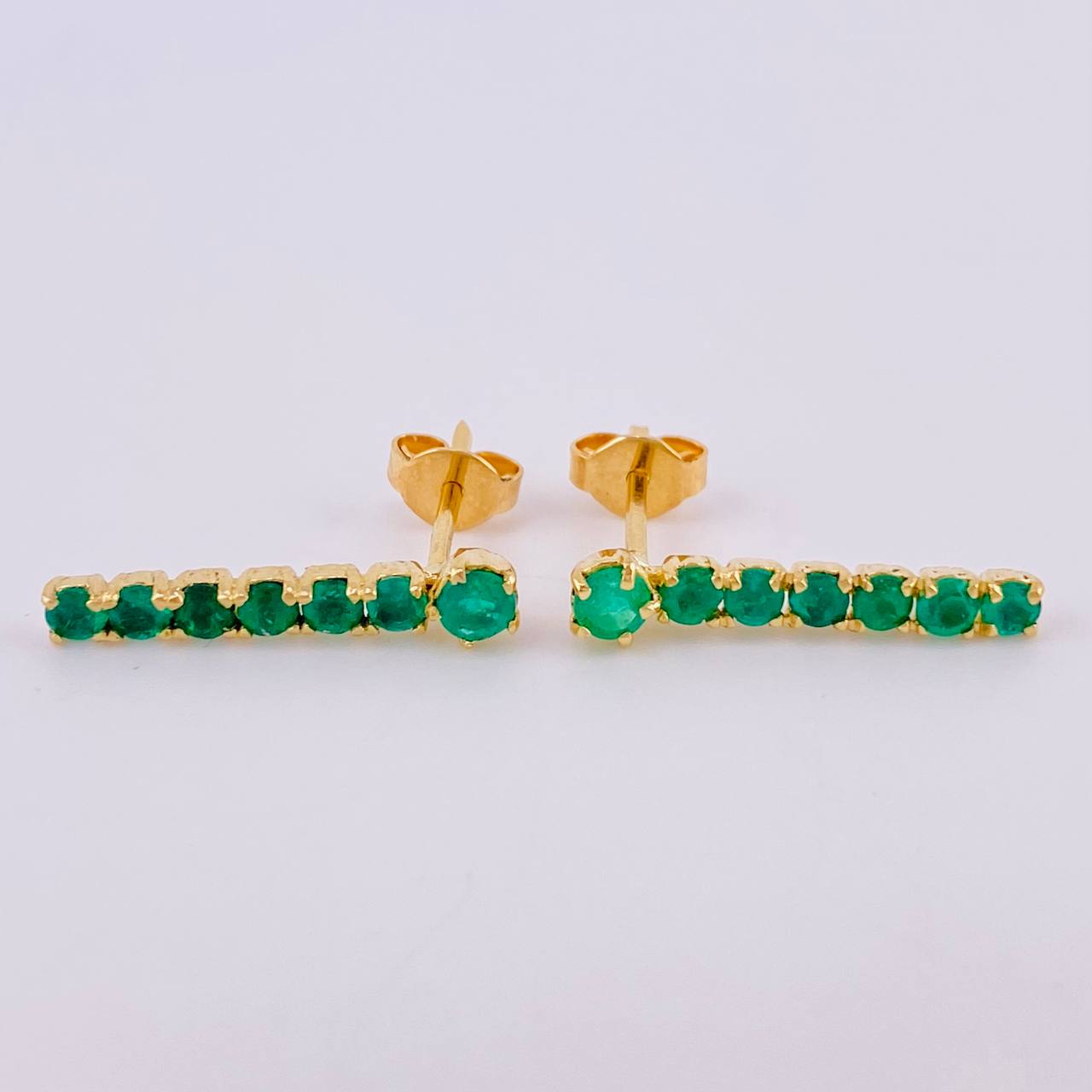 Topos Siete Charkras Esmeraldas 80Pts 2 g / 1.9 cm Oro Amarillo 18K