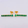 Topos Siete Charkras Esmeraldas 80Pts 2 g / 1.9 cm Oro Amarillo 18K